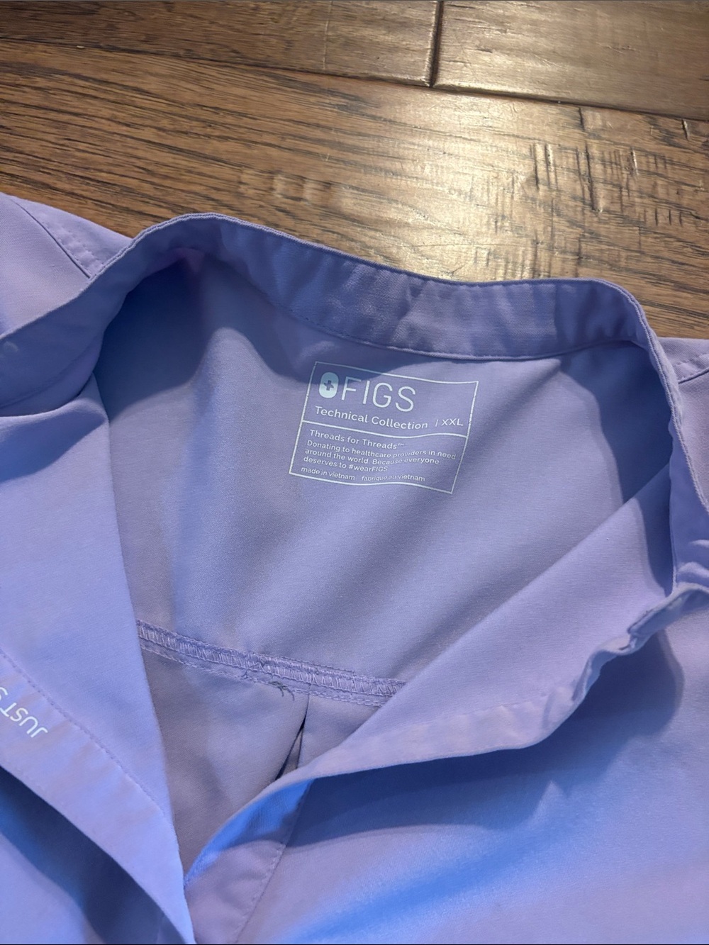 Lilac Scrub Top with Matching Pants - Picture 2 of 15